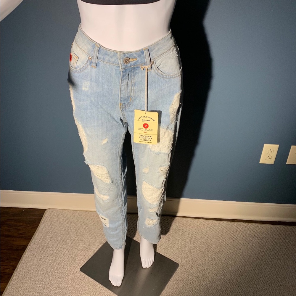 Light blue jeans 👖 with Distress